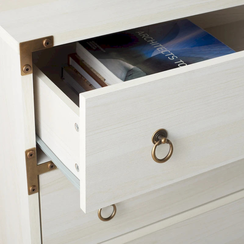 3-Drawer Chest with Gold Hardware