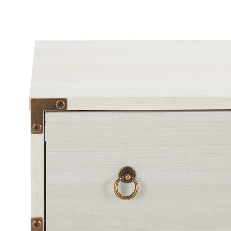 3-Drawer Chest with Gold Hardware