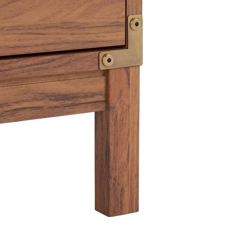 3-Drawer Chest with Gold Hardware