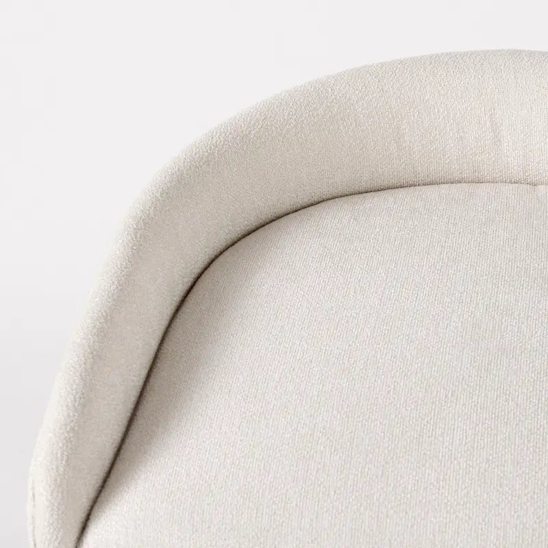 Cream Fabric Seat Counter Stool with Gold Metal Frame