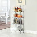 4-Shelf Carbon Steel Storage Rack - Silver Grey (13.77 x 9.84 x 31.5 in)