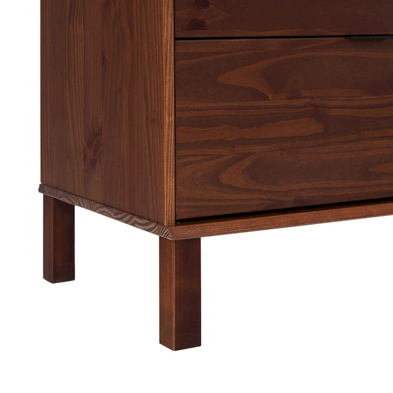 Commode incurvée en bois massif à 6 tiroirs