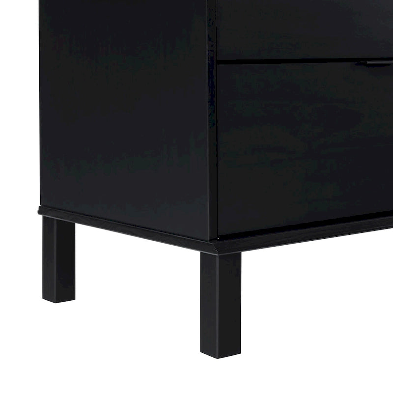 Commode incurvée en bois massif à 6 tiroirs
