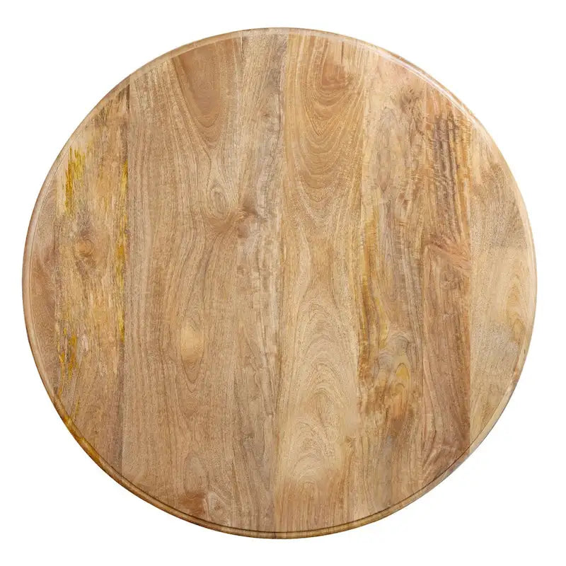 48" Round Dining Table with Pedestal Base, Antique Mango Wood